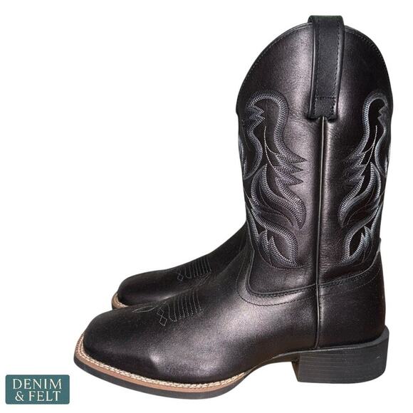 Cody James Ace Black Western Cowboy Boots Men’s 11D Broad Square Toe NEW/NWT - Picture 9 of 15
